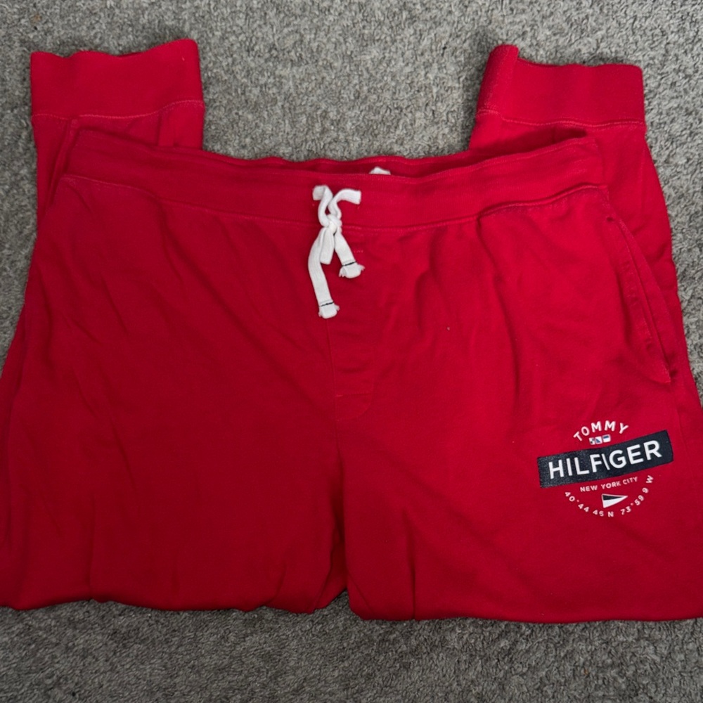 Tommy Hilfiger Men Sleepwear Bright Red Joggers